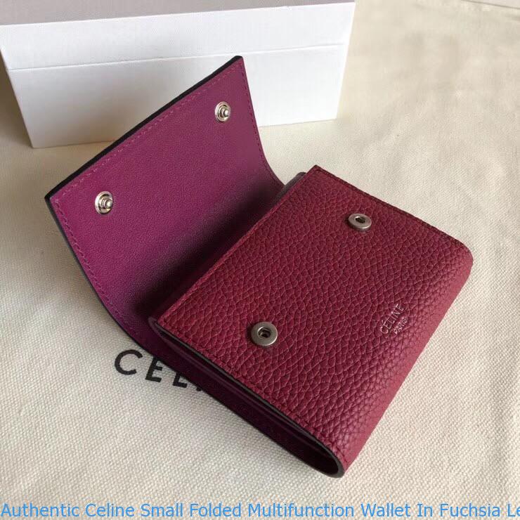 Authentic Celine Small Folded Multifunction Wallet In Fuchsia Leather Houston, TX – vintage ...