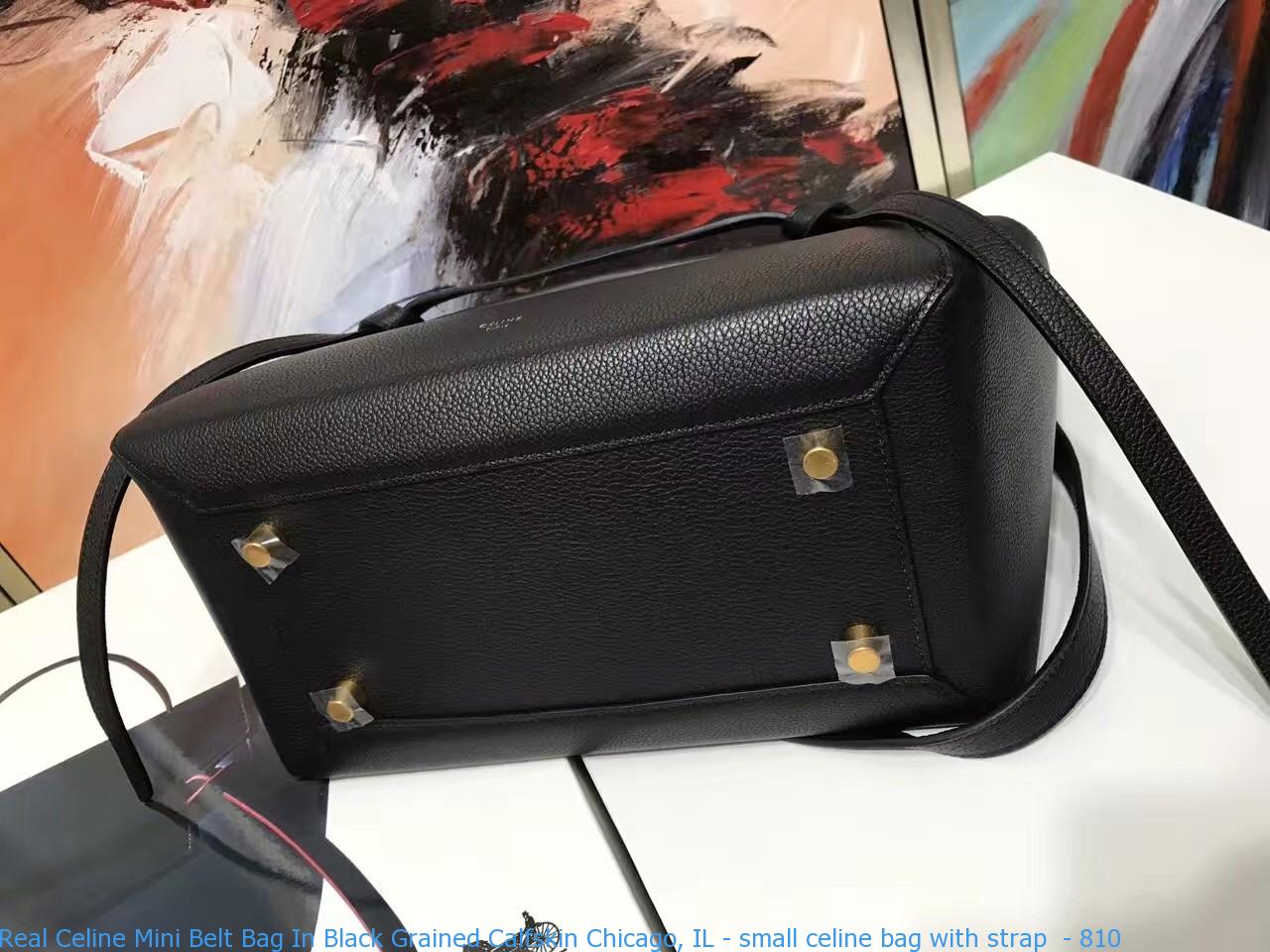Real Celine Mini Belt Bag In Black Grained Calfskin Chicago, IL – small ...